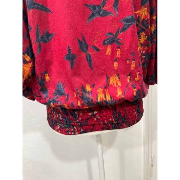Sweet by Miss Mee red floral blouse size small - Picture 7 of 10